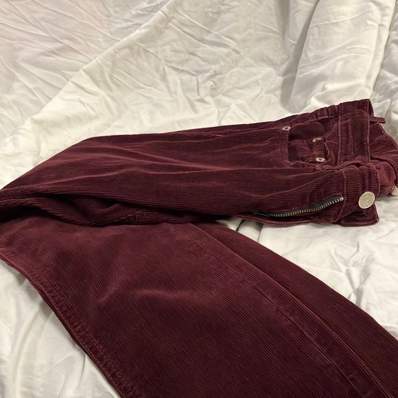 Rag & Bone / Jean burgundy skinny corduroy pants - Picture 1 of 5